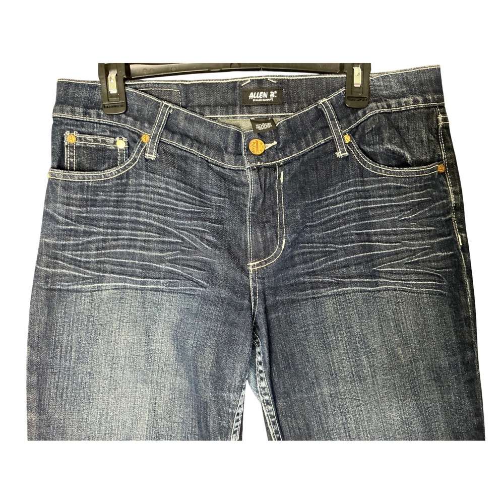 Allen B. by Allen Schwartz Women Dark Wash Whiskered Bootcut Y2K Jeans Size 12 - Picture 3 of 12